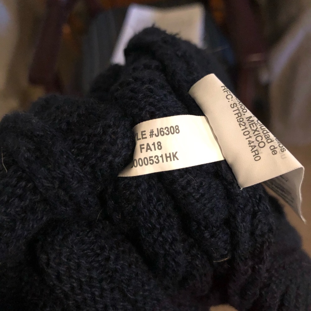 Jcrew navy ribbed cotton open sweater - Picture 8 of 8